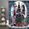 Рождественская страшная кукла Рождественская елка Занавеска для душа, Декоративная занавеска для душа для ванной, Водонепроницаемая занавеска для душа с крючками