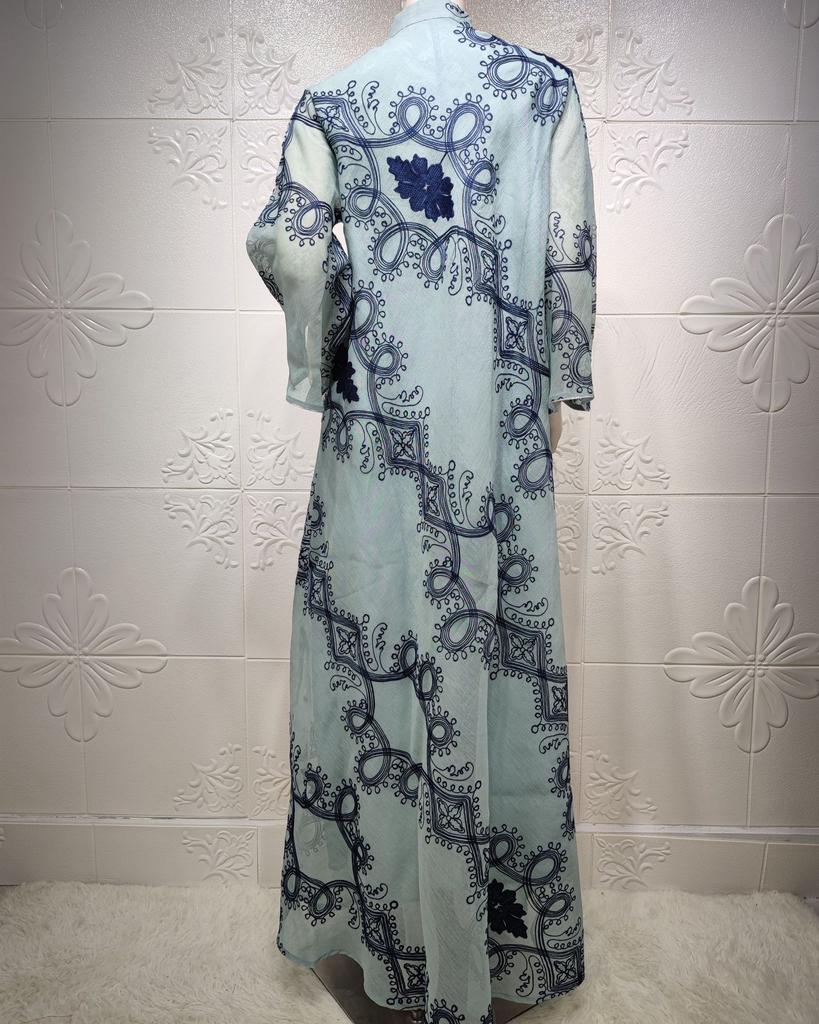 Мусульманское женское платье с вышивкой пайетками, халат, абайя