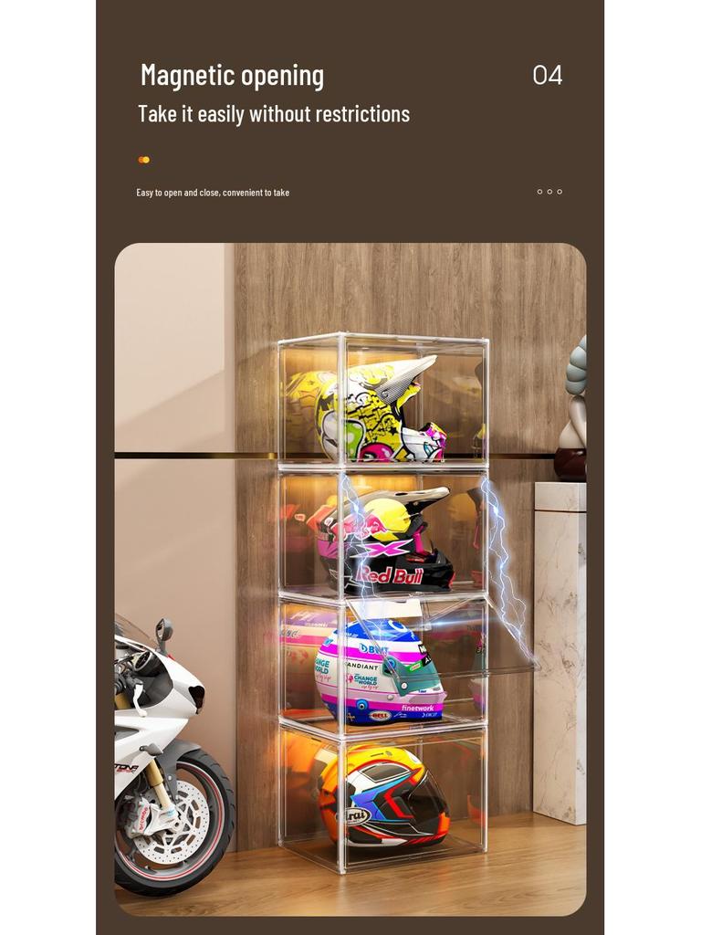 Motorcycle Helmet Storage Display Rack