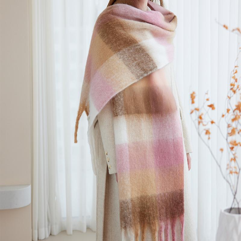Scarf Warm Scarf Large Shawl Plaid Plaid