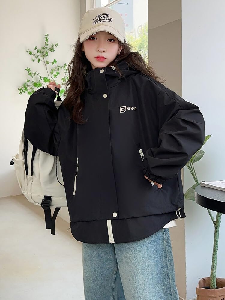 Korean 120 130 140 150 160 170 Athleta Mountain Elementary School Clothes [KOSIKINI] Children's Clothing, Windbreaker, Kids' Jacket, Girls' Outerwear,