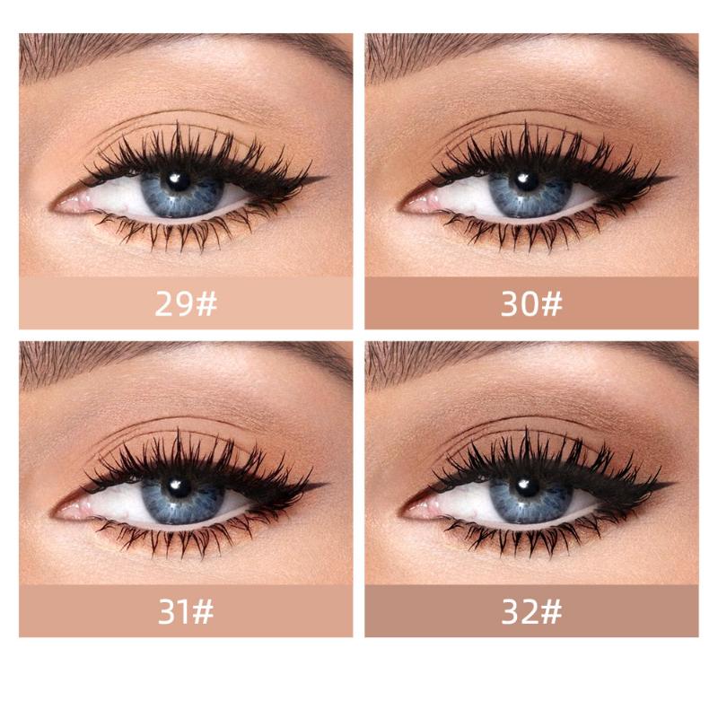 QIBEST Matte Liquid Eyeshadow Liquid Matte Finish Face Nude Earth Color Three-dimensional Eye Cheeks