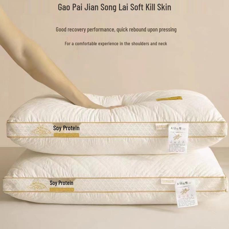 3D Подушка-поддержка для шеи из бархата с перьями для взрослых - Односторонняя, Идеально подходит для дома и общежития