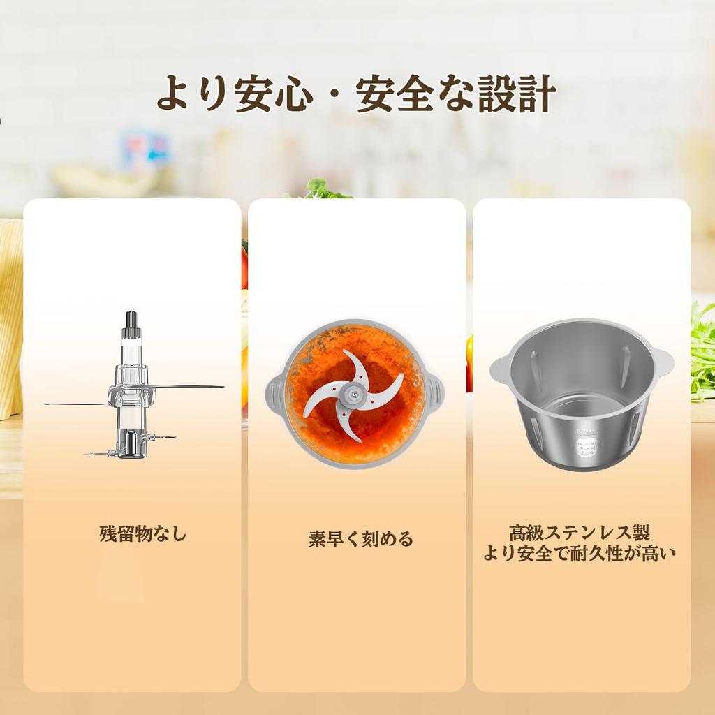 Большая емкость 5 функций в кухонном комбайне TULLRAS 500 Вт Высокомощный измельчитель для грубого измельчения мяса Дробление 4 лезвия 2 небольших электрических устройства для приготовления пищи