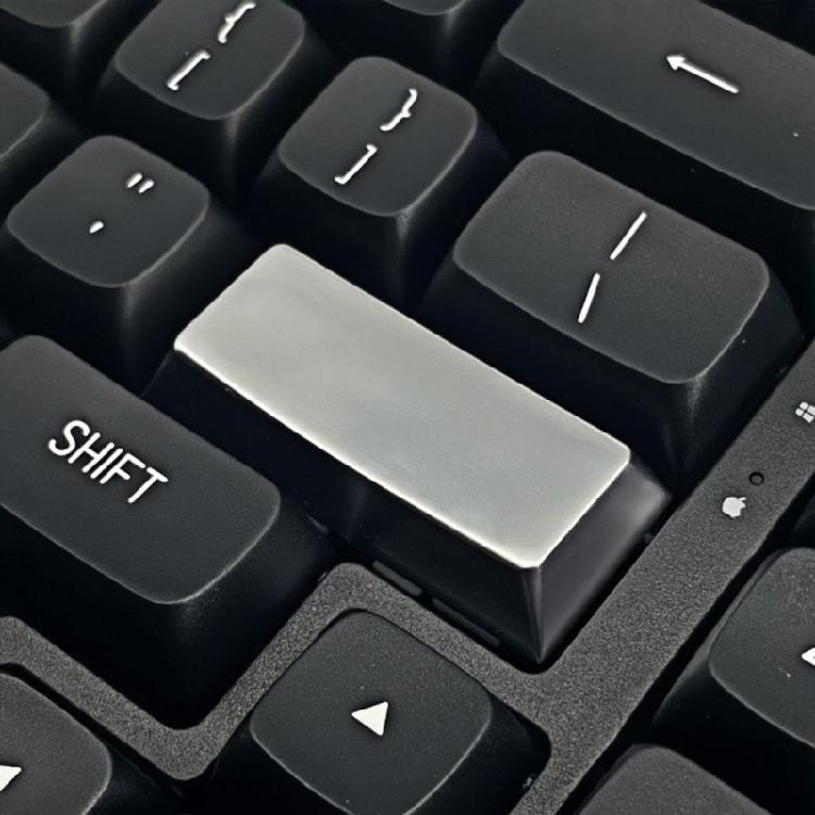 Enter Replacement Keycap, Zinc Alloy Constructions Silver Glossy Key Button for Computer Gaming Keyboards