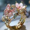 Non-fading Butterfly Ring Crafts Open Ring Clothing Accessories Vintage Rings