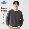 LUKKEN Men's Heavyweight Loose Fit Round Neck Sweatshirt
