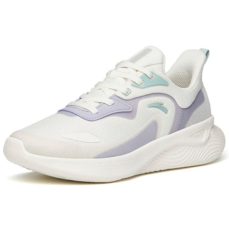Anta Lightweight Comfortable Shock Absorbing Non-Slip Wear-Resistant Low-Top Running Shoes Women Sneaker White Purple 922145564-1
