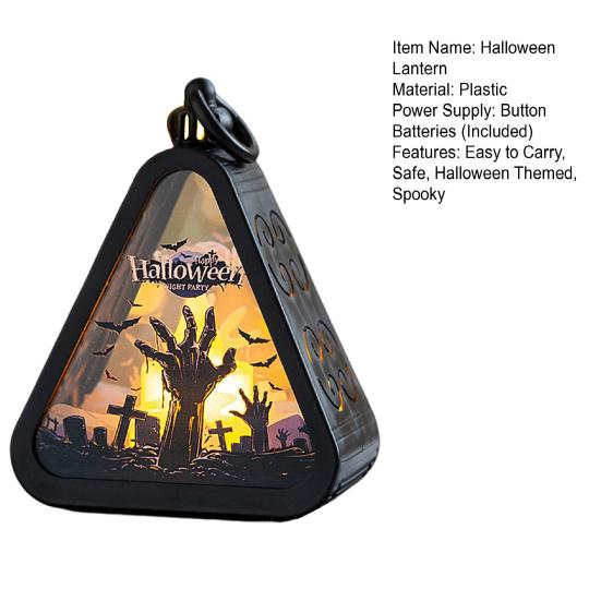 Хэллоуин Тыква Фонарь Ведьма Портативный Переносной Свет Угощение или Жизнь Украшение Реквизит для Оформления Сцены Вечеринки для Декора Каминной Полки Шкафа