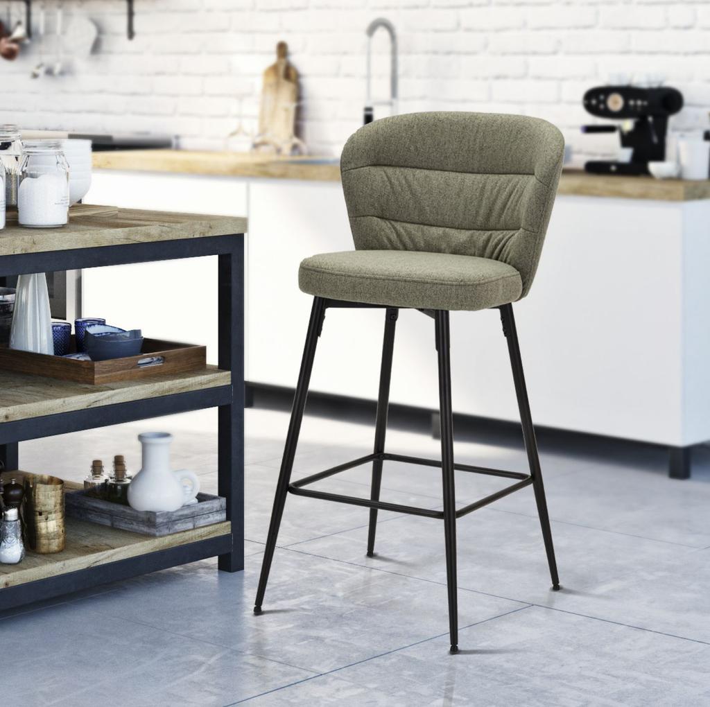 Bar Stool Losanna Green Set 2 Pz Cm 52X59X108
