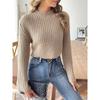 Women's Fall/winter Short Crop Casual Half Turtleneck Sweater