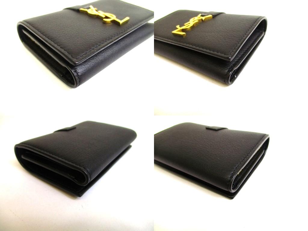 Оригинальный брелок Saint Laurent YSL из черной кожи 6 шт. #b135 Открытая коробка