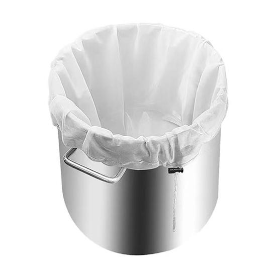 Большие фильтр-мешки для пивоварения. Мешок-сито с мелкой сеткой 250 микрон. Многоразовые сменные пакеты для пивоварения с регулируемым шнурком для домашнего пивоварения.