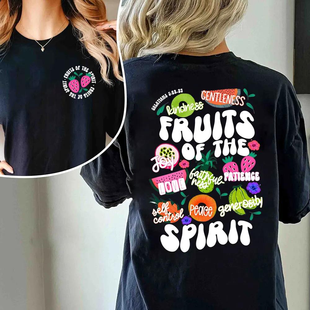 2026 Summer New Style Fruit of The Spirit Christian Highquality Casual Breathable Roundneck Tshirt for Both Unisex and Women