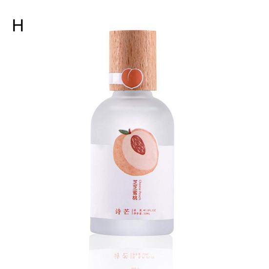 50ml Cute Perfume Beechwood Bottle Cap Frosted Surface Multiple Aromas Fragrant Long Lasting Lady Fragrance for Students