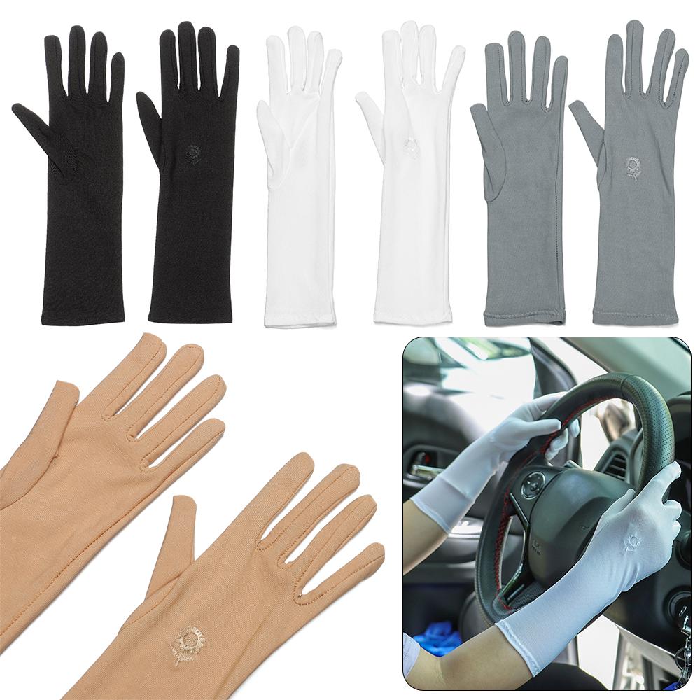 Женские перчатки средней длины, тонкие, солнцезащитные, анти-УФ, перчатки для этикета, перчатки для вождения