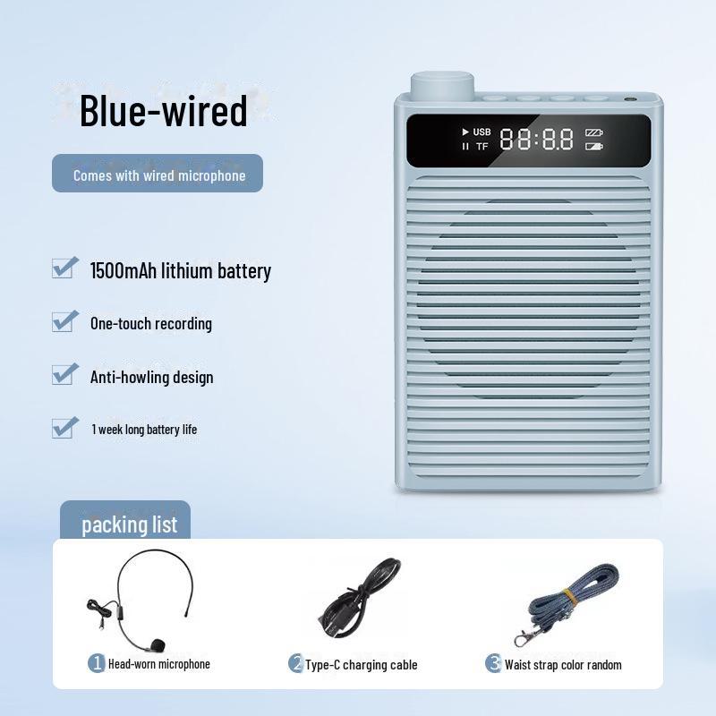 Портативная беспроводная колонка Little Bee с петличным микрофоном для учителей и танцевальных мероприятий