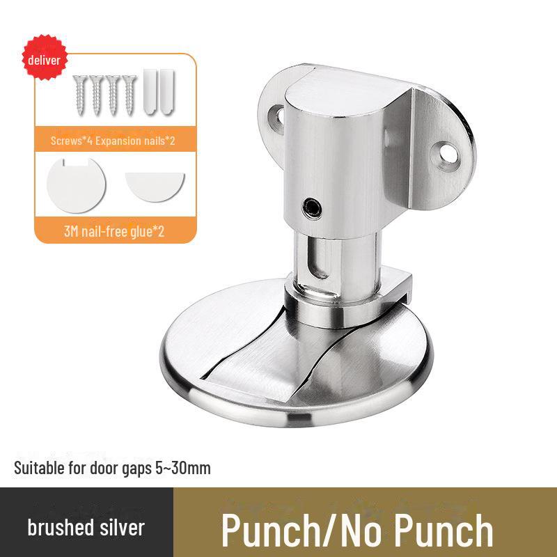Магнитный напольный дверной упор: Без ударов, с защитой от столкновений, бесшумный, невидимый, настенное крепление.