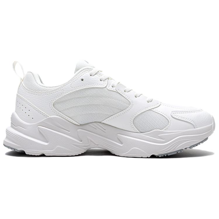 Li Ning Pulse Classic Модные Универсальные Удобные Амортизирующие Нескользящие Износостойкие Низкие Кроссовки Папы Мужские кроссовки Серебристо-белые AGCV145-1