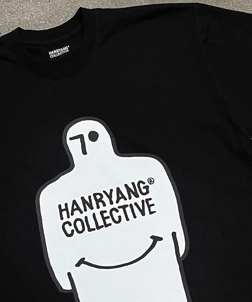 HANRYANG COLLECTIVE Hr Футболка с большим логотипом Черная