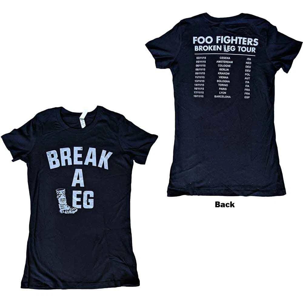 Foo Fighters Break A Leg Short Sleeve Tee Black New