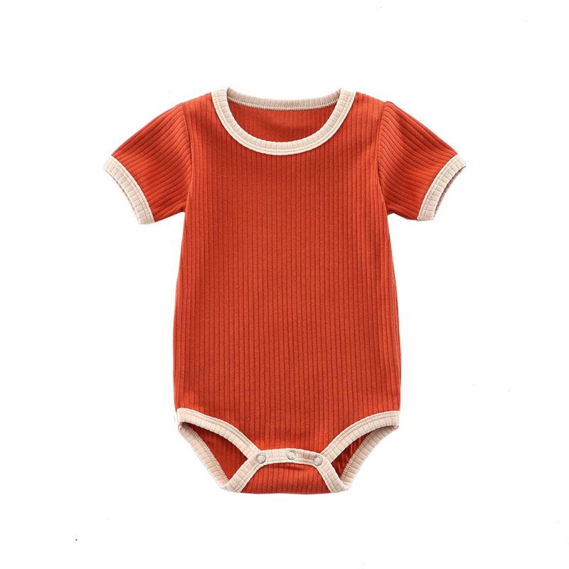 Baby Spring and Summer Romper Baby Fart Clothes Ribbed Baby Onesie Triangle Romper Newborn Romper