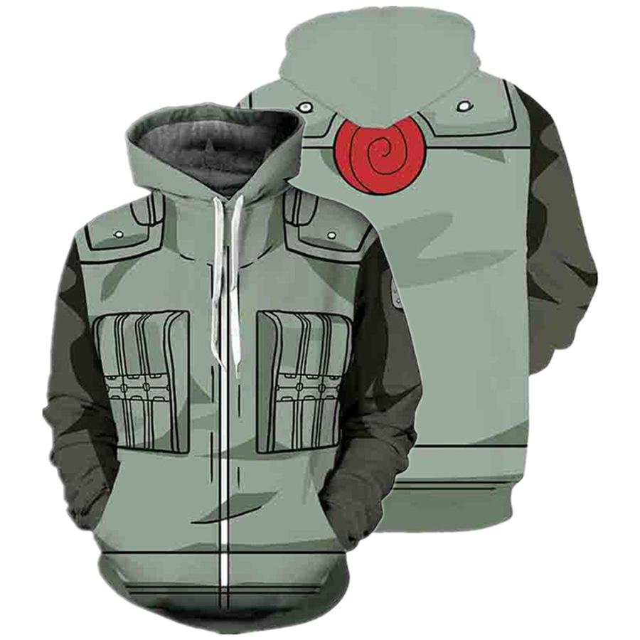 Худи с 3D-принтом Наруто для пар - Весенне-осенний стиль Спортивная одежда