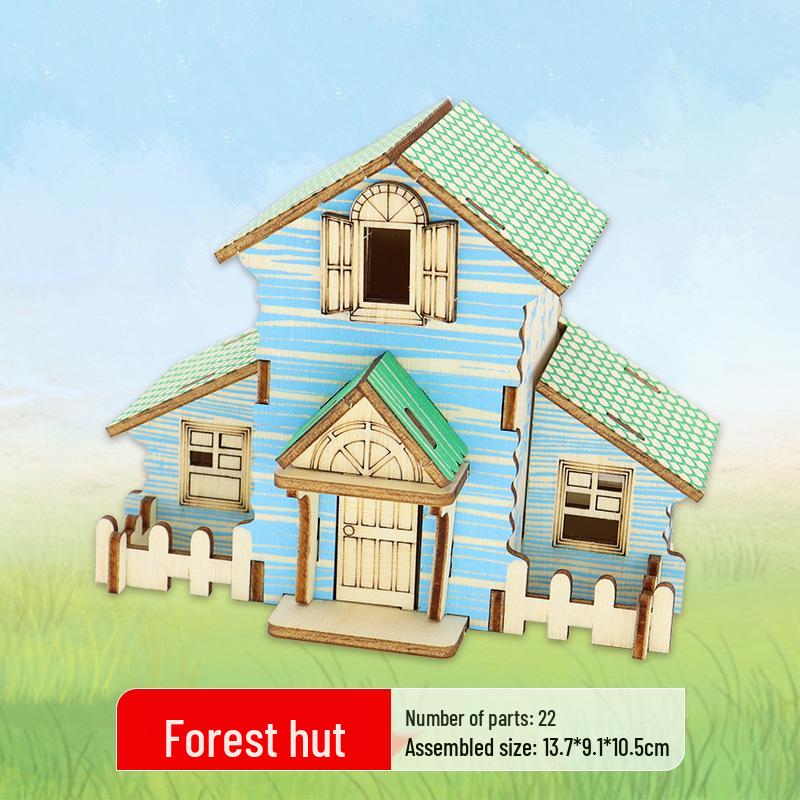 3D Деревянный Пазл Колесо Обозрения - Развивающий DIY Подарок для Детей