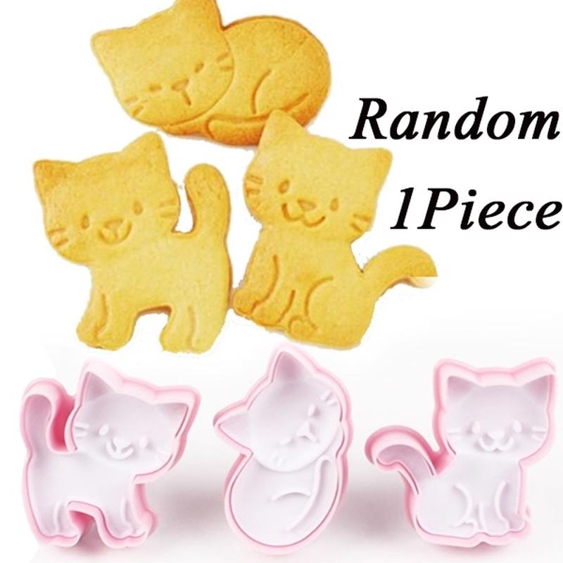1 шт. форма для украшения торта своими руками, формочка для печенья в виде кошки из пластика KTY