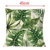 Good-4Pcs Plant Cushion Cover Tropic Tree Green Throw Pillow Cover Palm Leaf Decorative Pillows Flower Cushion Cover 45X45cm