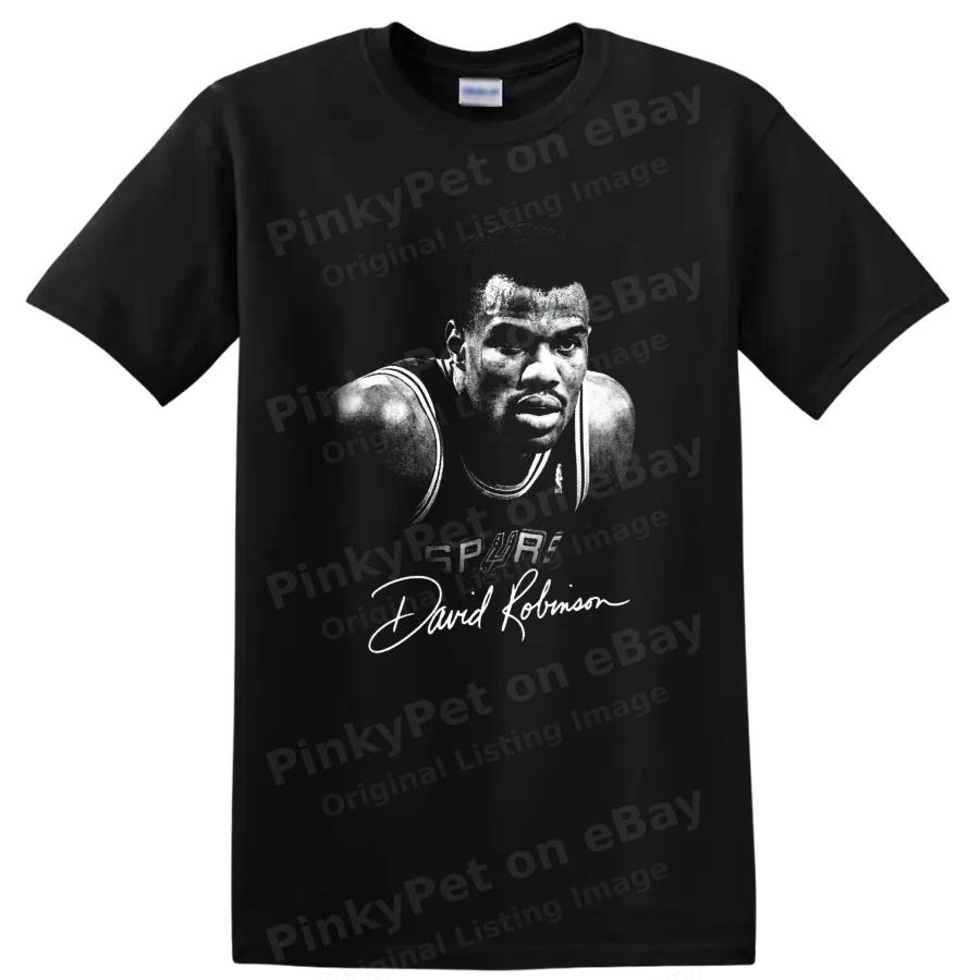 David Robinson Basketball Player Number 50 Vintage Portrait T Shirt Fan Art Tee