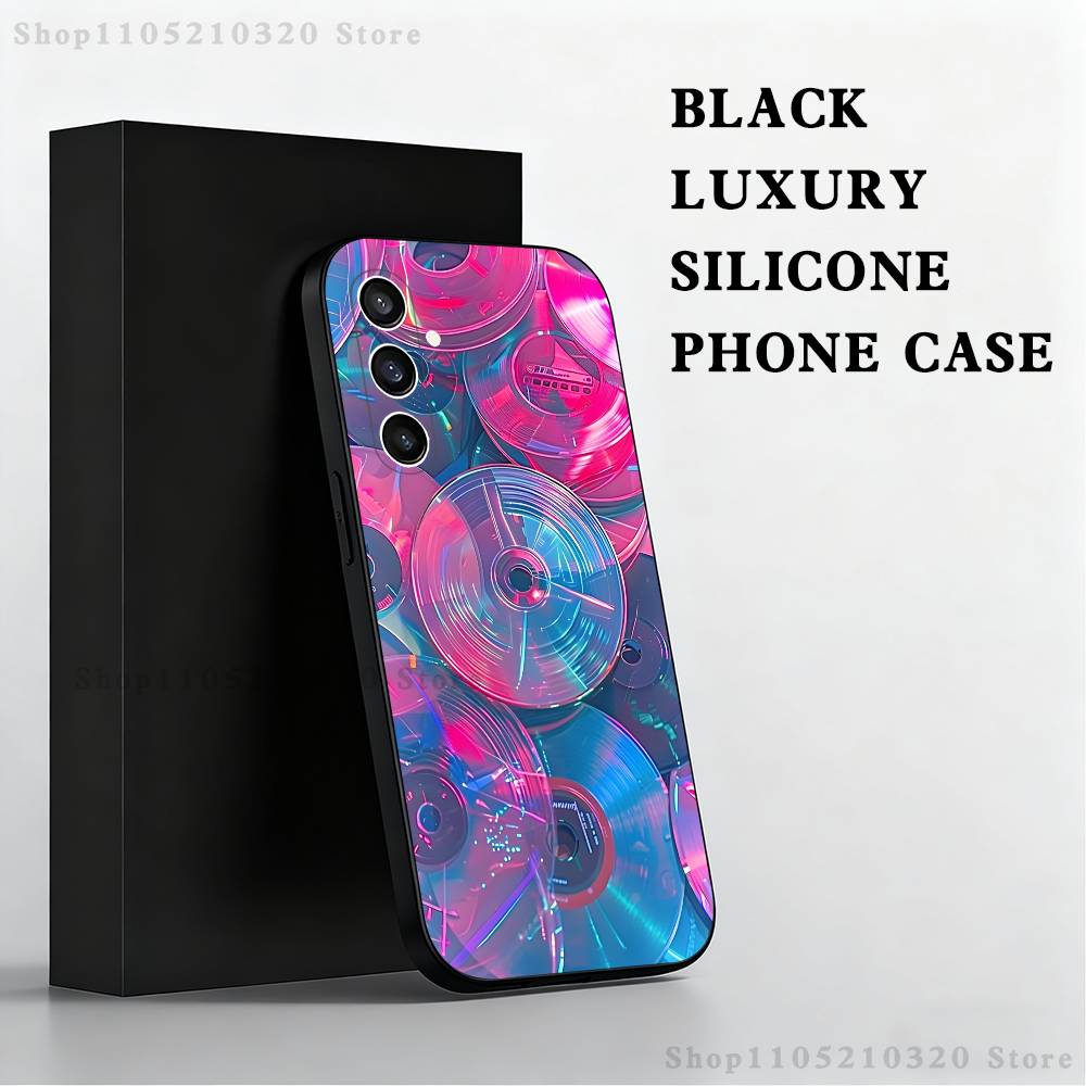 DJ Controller Vinyl DJ Phone Case For Samsung S 25,24,23,22,30,21,10,9,Ultra,Plus,Lite,FE,4,5 G Black Soft Case