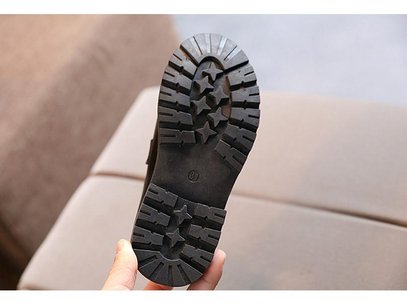 Korean Style 2023 Black Leather Shoes for Kids: Autumn Soft Sole Boys' and Girls' School Performance Footwear