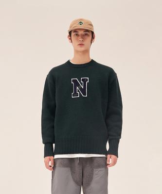 Свитер с круглым вырезом N.Y.P (Зимняя зелень)