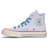 Chuck Taylor All Star 1970s Vintage Abrasion Resistant Lightweight High Top Espadrilles Unisex White Blue