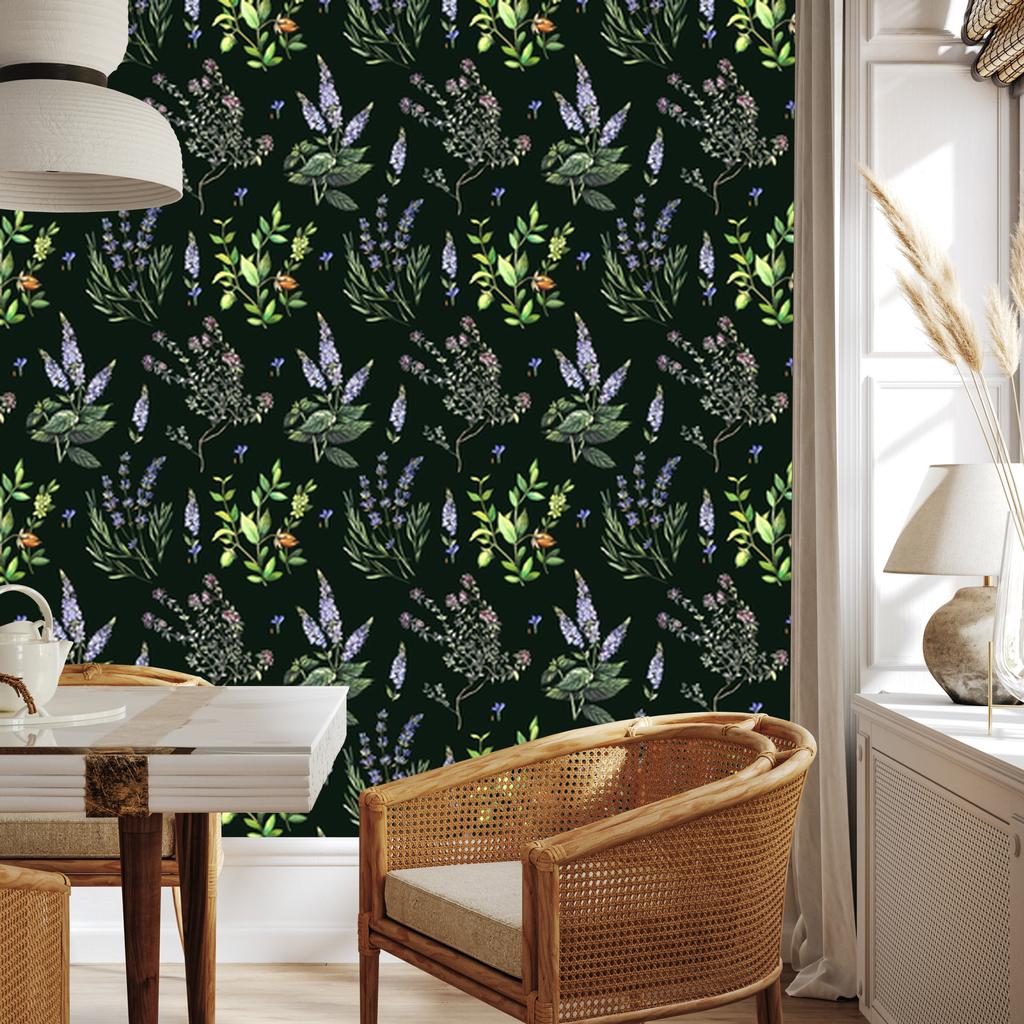 Lavender Flowers Wallpaper for Living Room and Bedroom 50x1000
