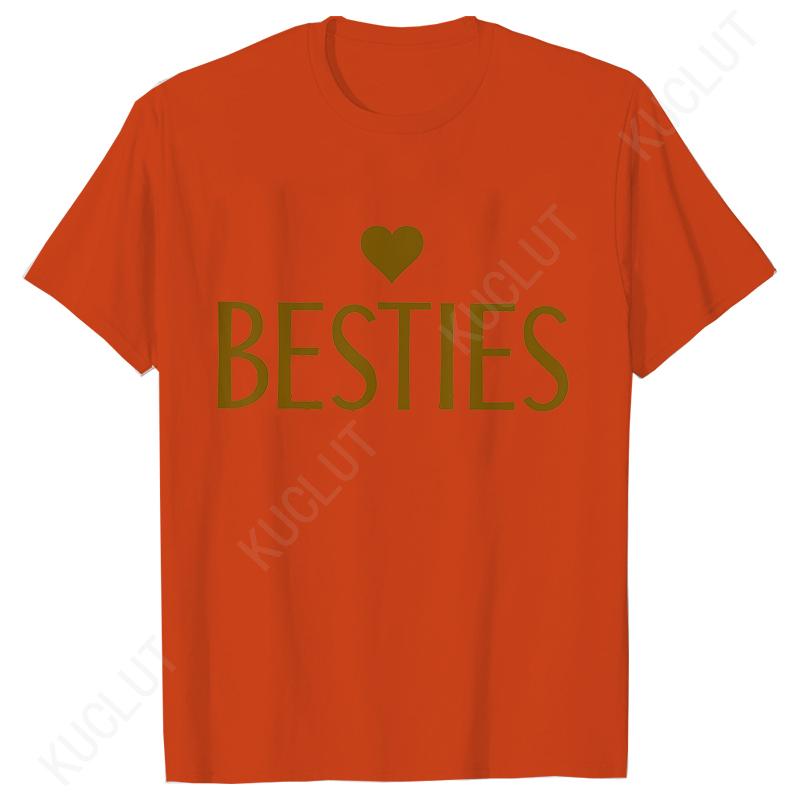Футболка "Besties" для женщин Одежда Мода Персонализированные Футболки для Лучших Друзей Bff на Всю Жизнь Футболка Совместная Подарок Девочке на День Рождения
