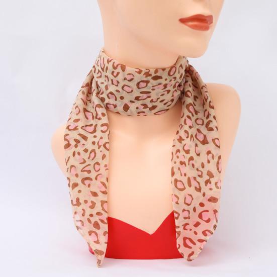 Женский шарф с леопардовым принтом, тонкий шифоновый шарф, легкий дышащий шарф в корейском стиле, дорожный аксессуар