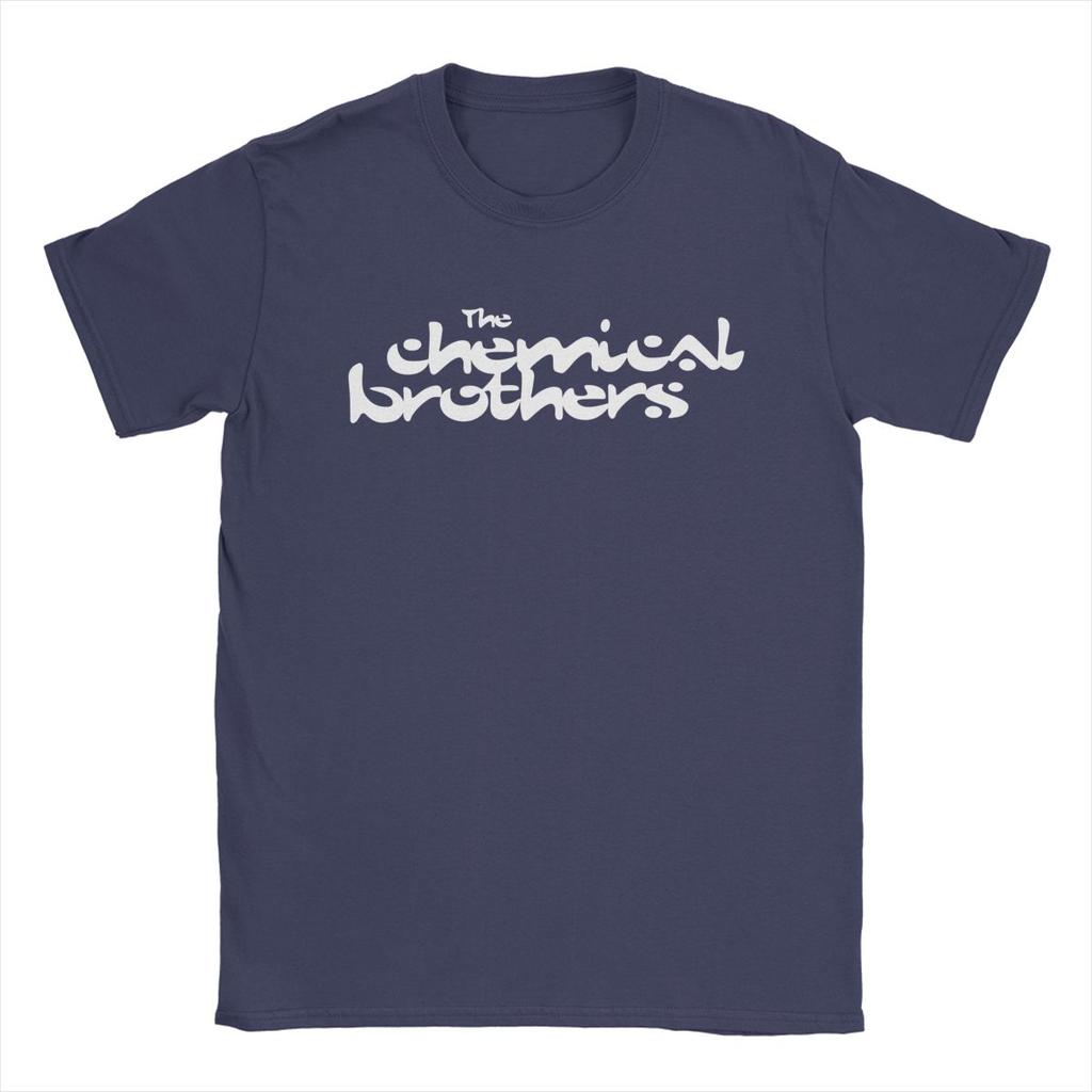 Мужские футболки The Chemical Brothers Хлопковые топы Смешные футболки с коротким рукавом и круглым вырезом Графические футболки