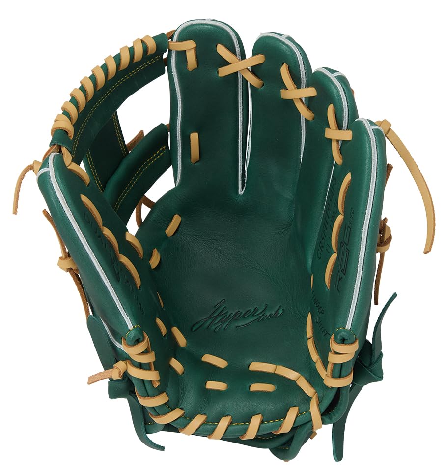 Rawlings HYPER TECH R2G Мягкая бейсбольная перчатка для темных для бросающих (GR5FHT934FS) Игроки поля, Зеленый, 11,5 дюймов, Для правой руки