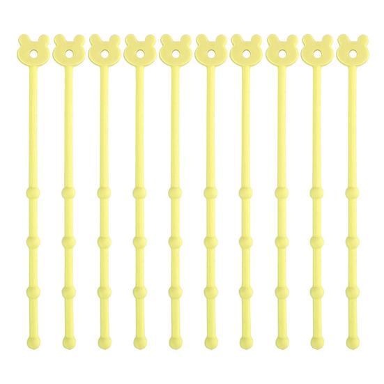 Silicone Cable Ties Reusable Bear Shaped Bag Sealing Zip Tie Multi-Purpose Twist Tie for Food Storage Wire Management