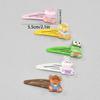 5Pcs/Set Candy Colors BB Brand Side Clips For Children Cute Cartoon Animal Shape Girls Hair Clip Water Drop Hair Accessories