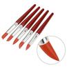 5pcs Red Large sized Rubber Tip Paint for Clay Sculpture Pottery Shaping Carving Tool