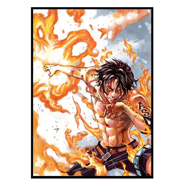 Японское аниме, сплошной постер, настенная живопись, «разыскивается Луффи», холст с изображением битвы, картины для дома, гостиной, спальни, декор