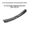 Trunk Threshold Strip for Tesla New Model 3 Highland 2024 2025 3D Carbon Pattern Back Sill Anti Scratch Protection Accessories