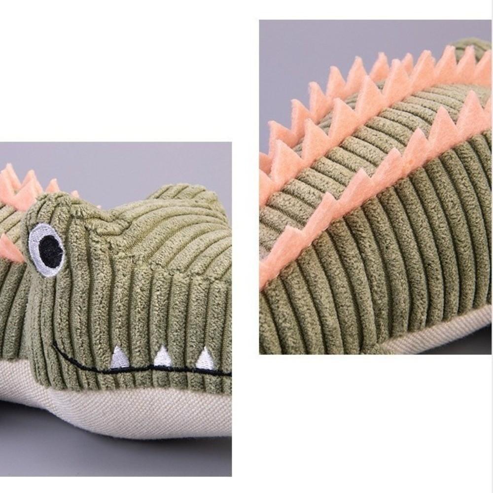 Animal Shape Pet Crocodile Toy Cartoon Plush Squeaky Toy Pet Plush Toy  for Cats and Dogs