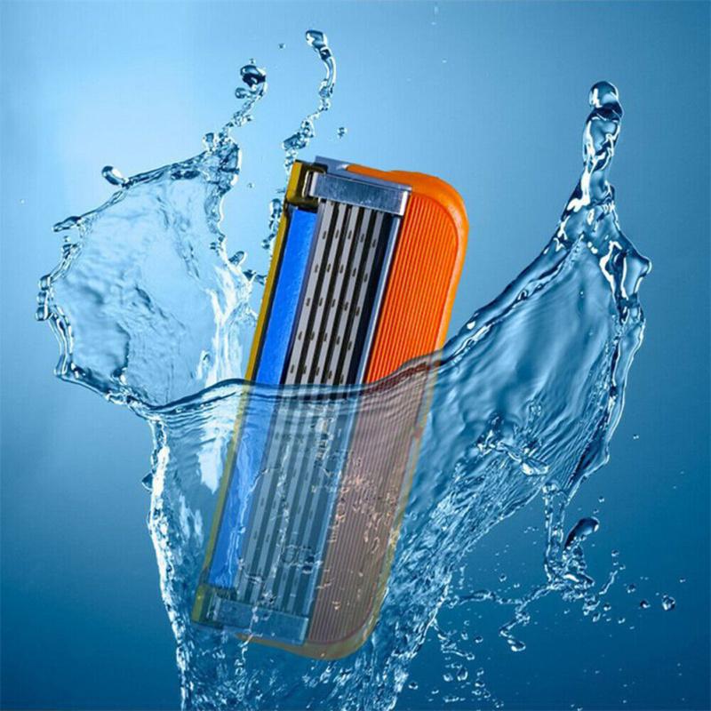 Мужской комплект лезвий из нержавеющей стали, 5-слойный прецизионный триммер, без вибрации, меньше раздражения кожи