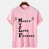 2023 Мужская футболка MILF Music I Love Forever с коротким рукавом Мужская свободная футболка Мужская лучшая брендовая новая мужская футболка с коротким рукавом