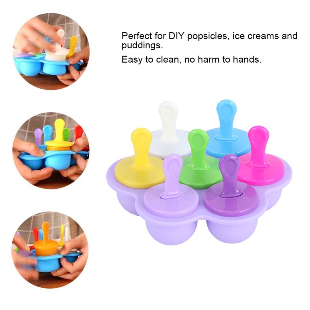 Reusable Silicone Popsicle Molds BPA Free DIY Mold Silicone Ice Cream Molds Household Kitchen