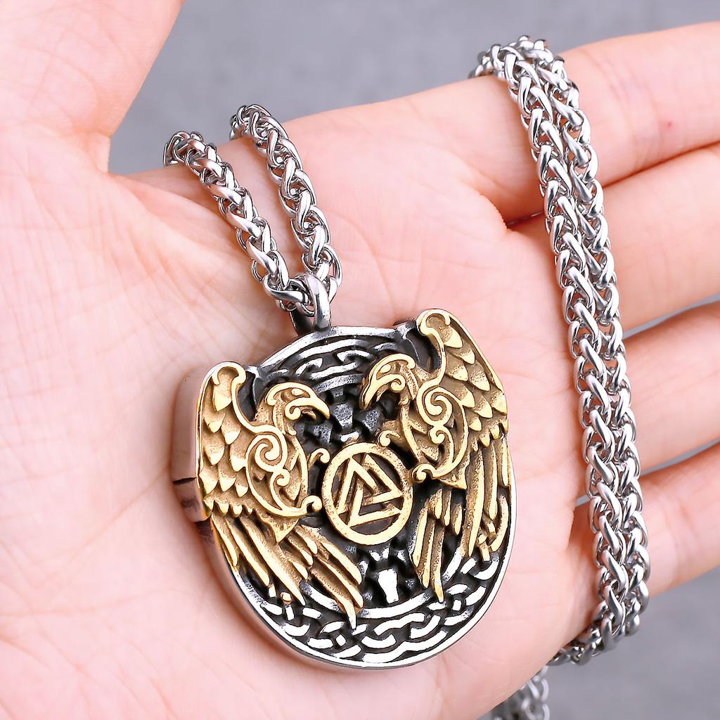 Скандинавский Викинг Ворон Дракон Животное Ожерелье Различные Мужские Амулет Одина Подвеска Нержавеющая Сталь Мода Винтажные Украшения